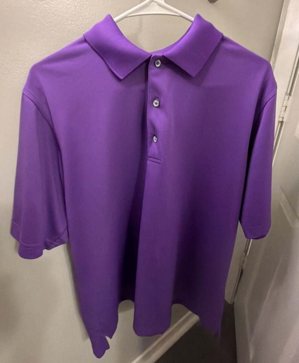 Donald Ross Mens Golf Polo Shirt Medium Purple Henssler Financial Performance